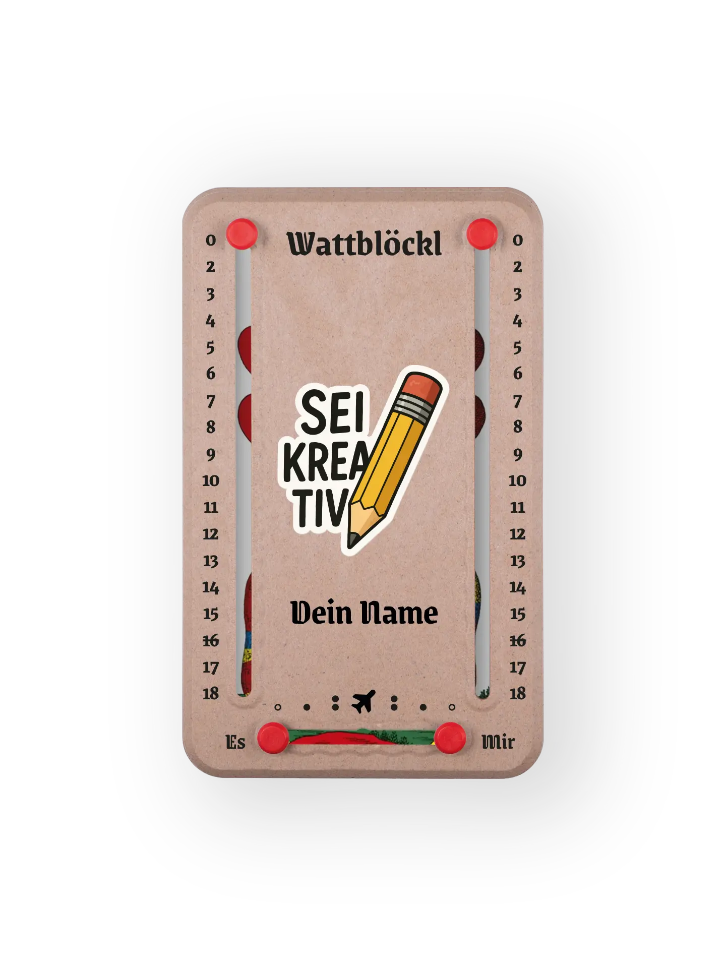 Erstelle dein personalisiertes Wattblöckl mit Stil, Symbol, Text und Bild nach Wahl.