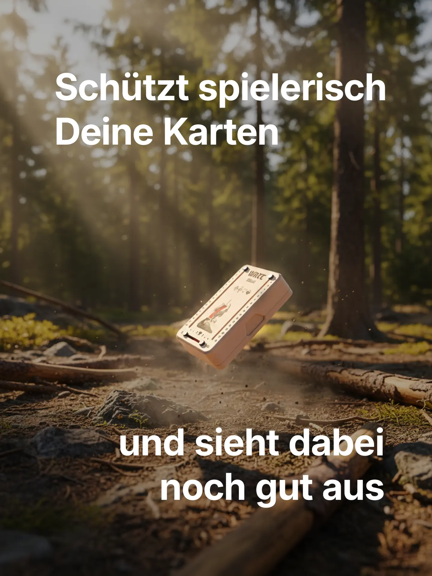 Robustes, leichtes und stabiles Wattblöckl, welches deine Karten schützt.