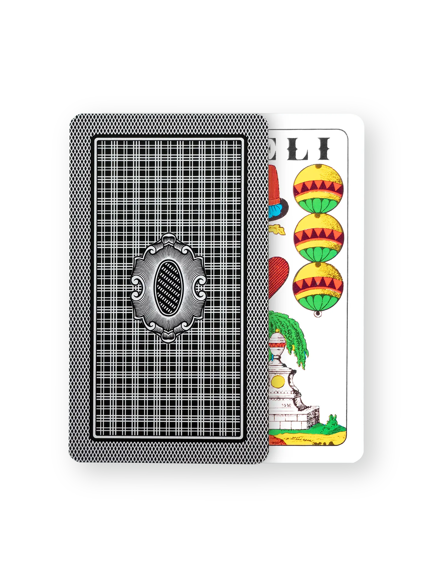 Vor- und Rück- Seite Salzburger Spielkarten.